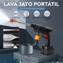 Lavadora Lava Jato Portátil Pressão 2 Baterias + Maleta